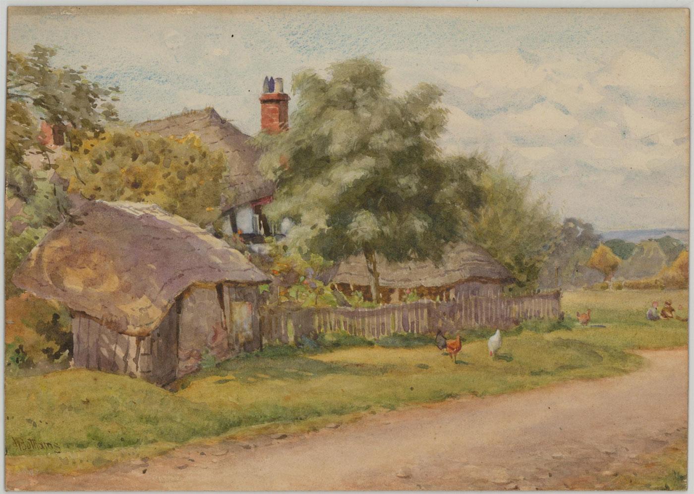 Walter Bothams (1851-1920)  - Late 19th Century Watercolour, A Rural Idyll - Art by Unknown