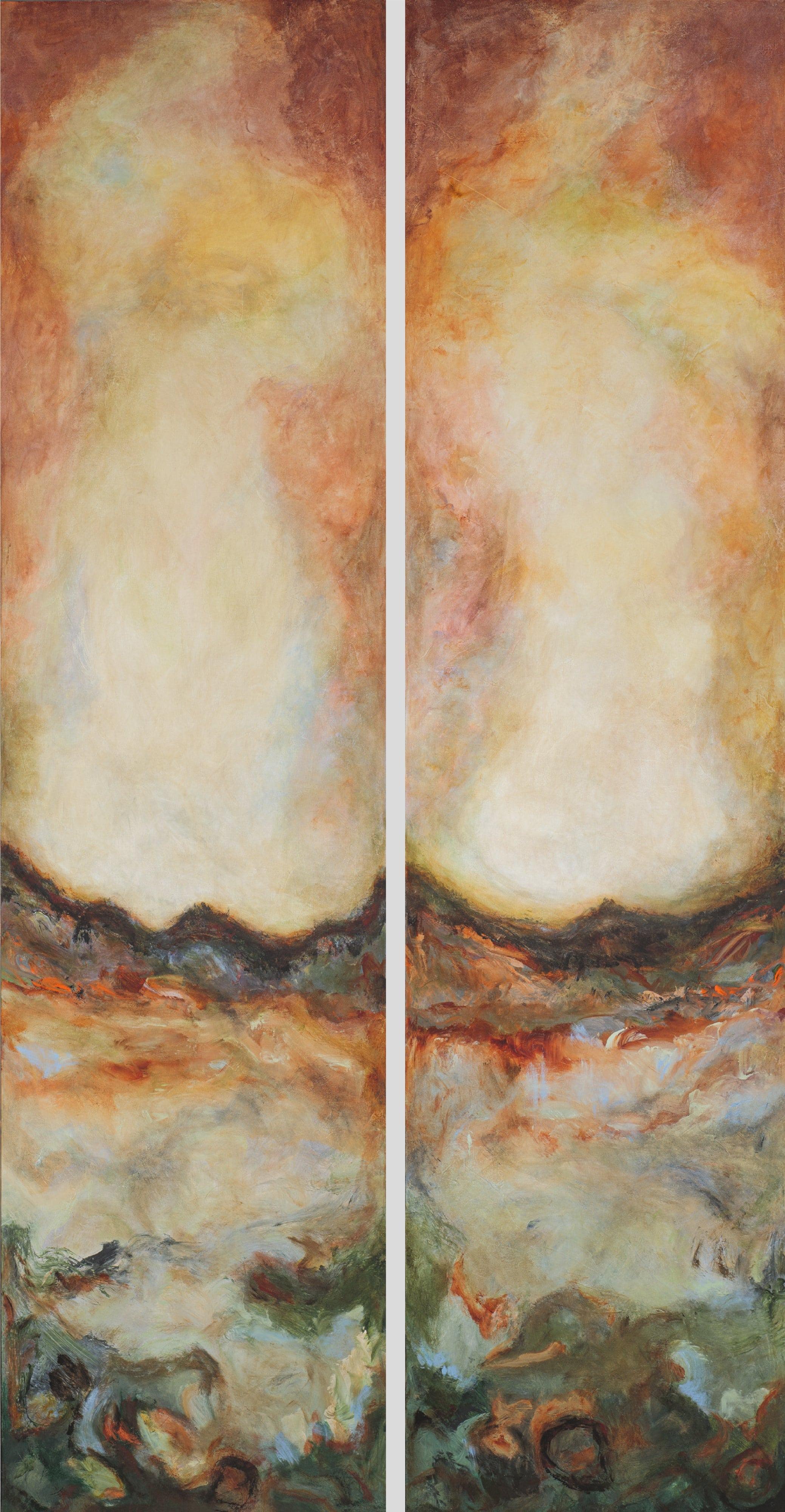Patricia Qualls Landscape Painting - Terrior (Diptych)
