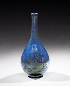 Ulisse Cantagalli-Flasche, Florence Ulisse Florenz, Lapislazuli, Blau Silber