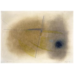 John Wells, Drawing 67/10, Pencil, Crayon, Watercolor, 1967, Newlyn