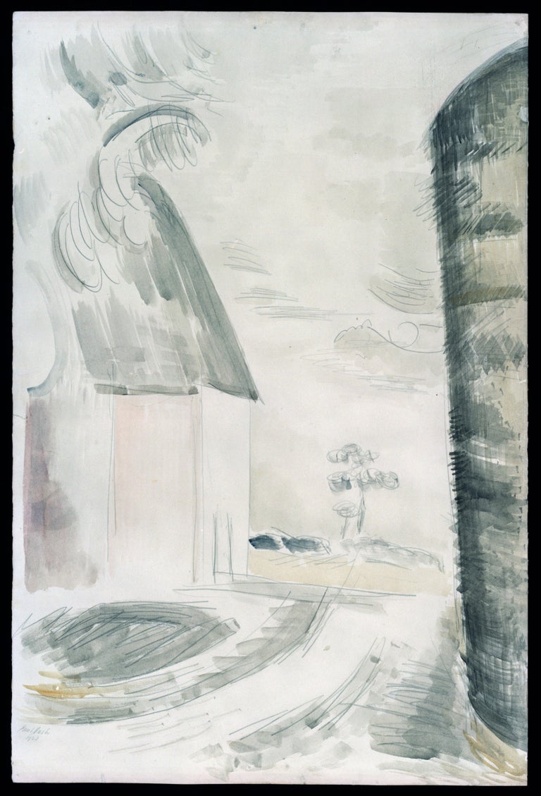 Paul Nash, Haystack, Oxenbridge Farm, Iden, Watercolour, Paper, 1923, Redfern For Sale 1
