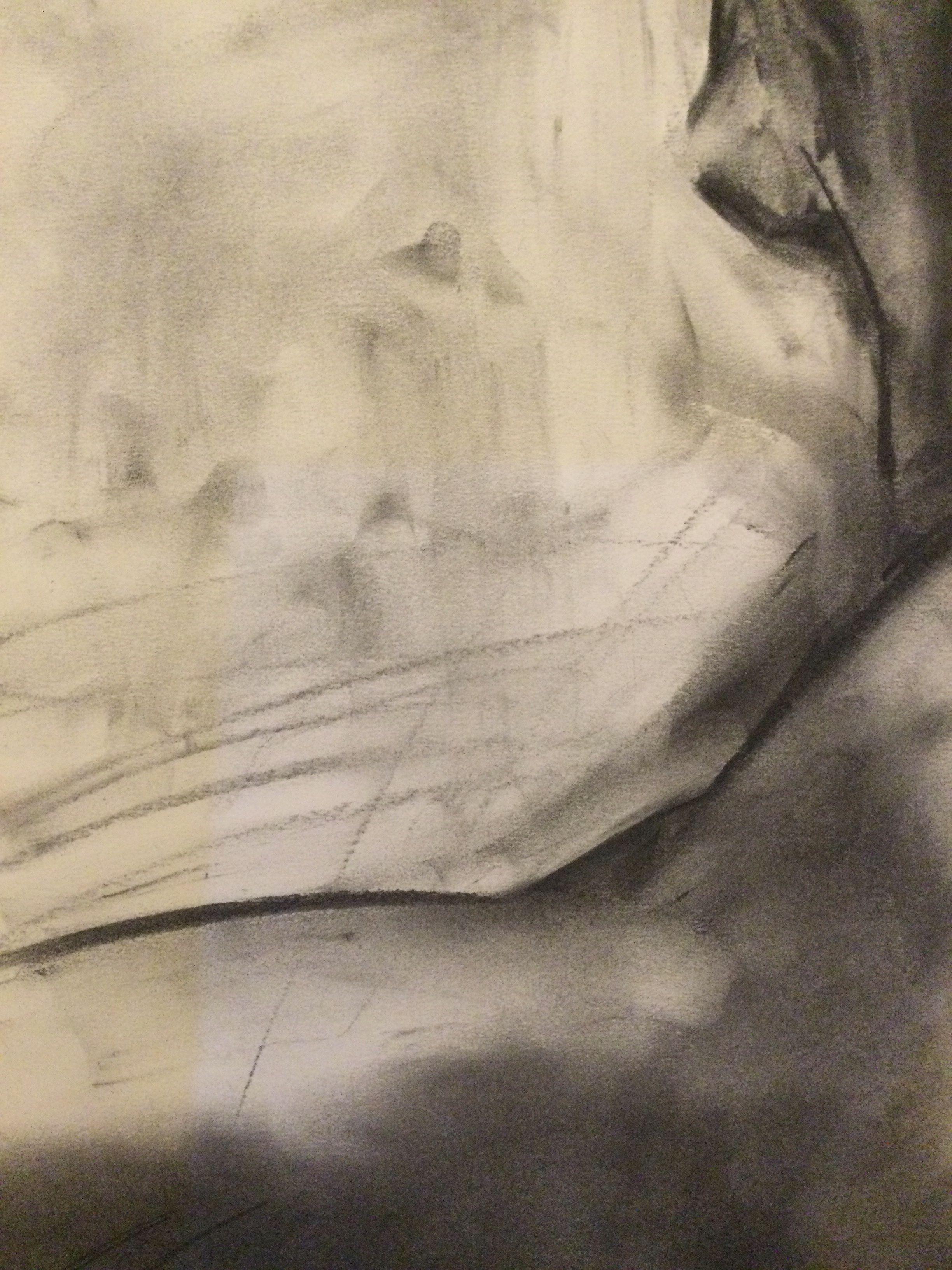 Shine, Drawing, Charcoal on Paper - Impressionist Art by James Shipton