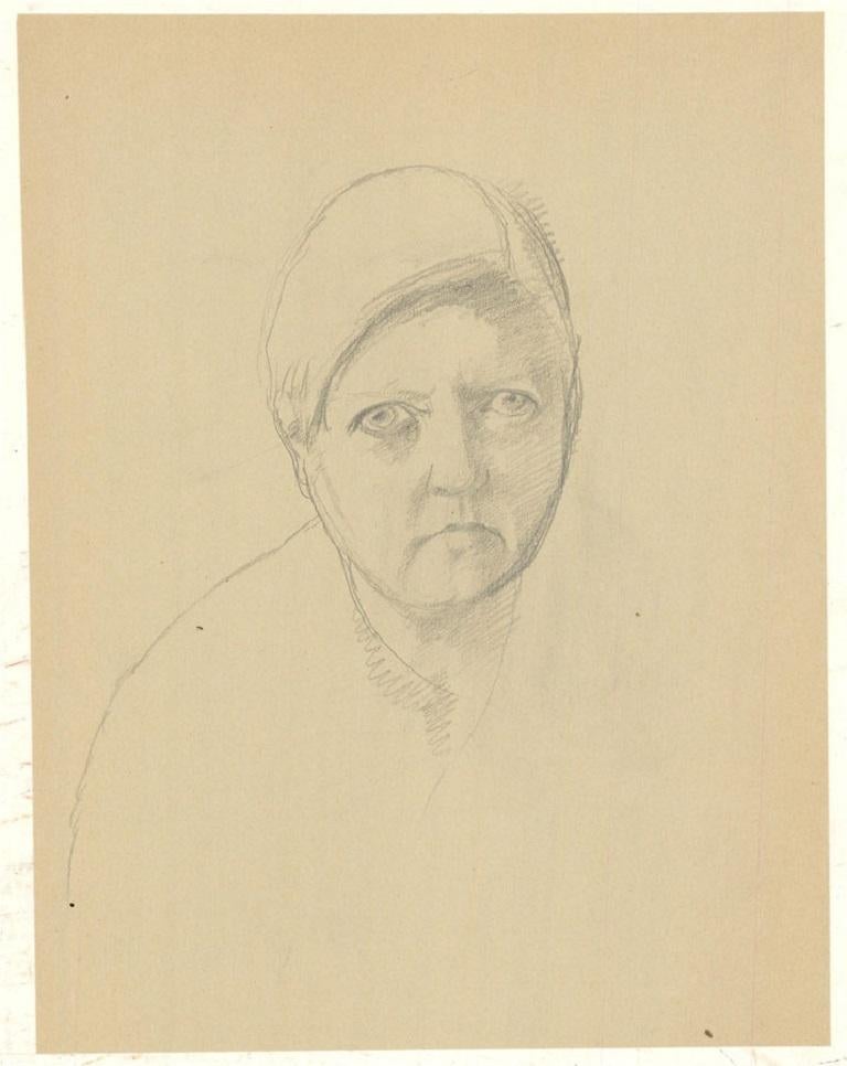 Dorothy Hepworth (1894-1978) - Mid 20th Century Graphite Drawing, Self-Portrait 2