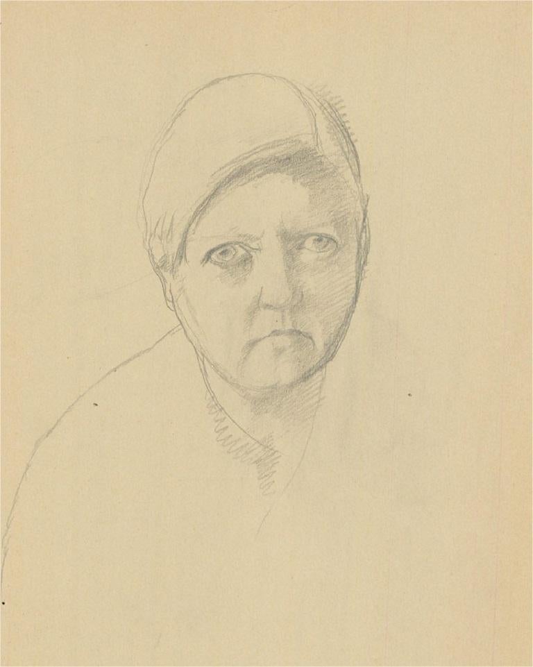 Dorothy Hepworth (1894-1978) - Mid 20th Century Graphite Drawing, Self-Portrait 3