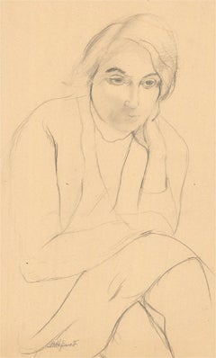 Dorothy Hepworth (1894-1978) - Graphite Drawing, Portrait of Patricia Preece