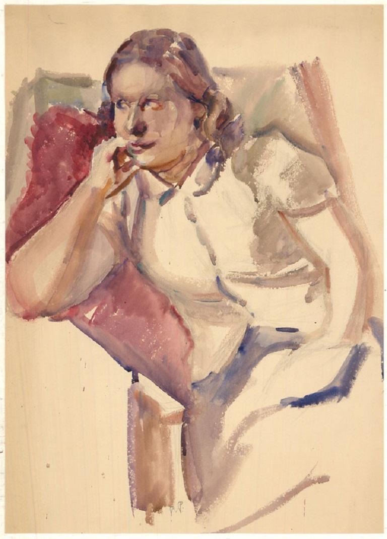 Dorothy Hepworth (1894-1978) - Mid 20th Century Watercolour, Seated Sonya Redway 1