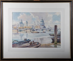 Emerson Harold Groom A.R.E. - Emerson Harold Groom A.R.E. - Mid 20th Century Watercolour, Blackfriars Bridge Emerson Harold Groom A.R.E. - Mid 20th Century Watercolour, Blackfriars Bridge