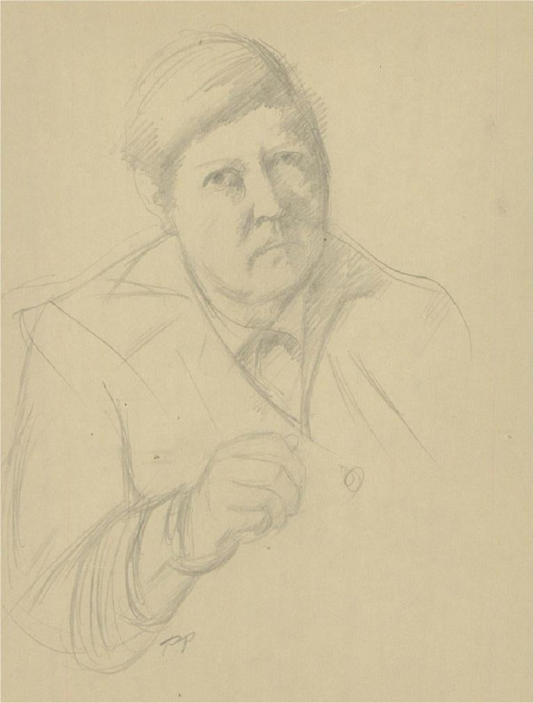 Dorothy Hepworth (1894-1978) - Graphite Drawing, Portrait of Hepworth 3