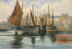 William Henry Stopford (1842-1890) - Watercolour, Port St Mary, Isle of Man