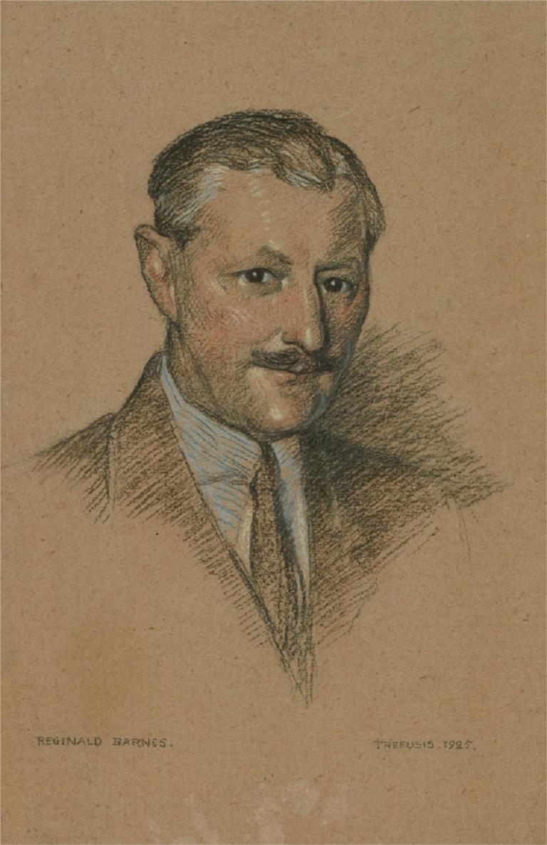 A pastel portrait of Major-General Sir Reginald Walter Ralph Barnes KCB DSO DL JP (1871-1946), a cavalry officer in the British Army. He served in several regiments and commanded a battalion of the Imperial Yeomanry, the 10th (Prince of Wales's Own)