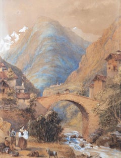 E.C.A. - Mid 19th Century Watercolour, Neubrucke, Switzerland
