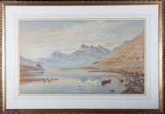 James Webb - 1880 Watercolour, Mountain Lake