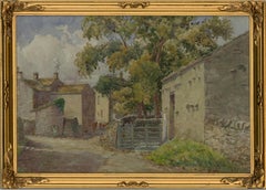 Joseph West FRSA BWS (1881-1958) - Watercolour, Old Grassington, Cove Lane