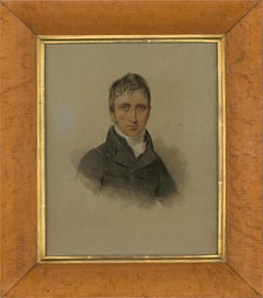 Early 19th Century Watercolour - Regency Portrait