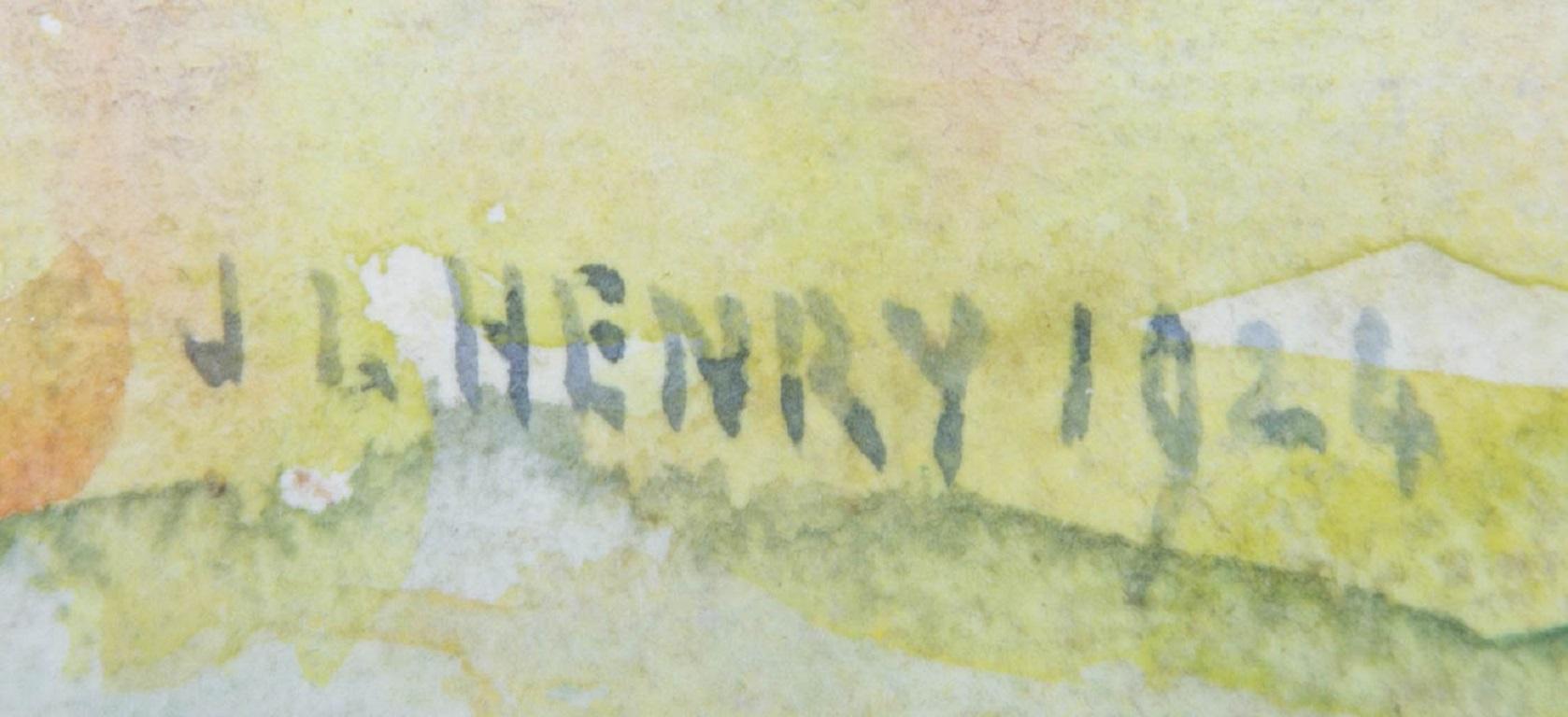 James Levin Henry (1855-1929) - 1924 Watercolour, Mountainous Landscape View 3