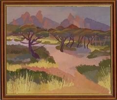 Maurice Colasson (1911-1992) - Contemporary Gouache, Scrub Land At Sunset
