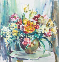 Marcella Smith (1887-1963) - Mid 20th Century Watercolour, Vibrant Summer Blooms