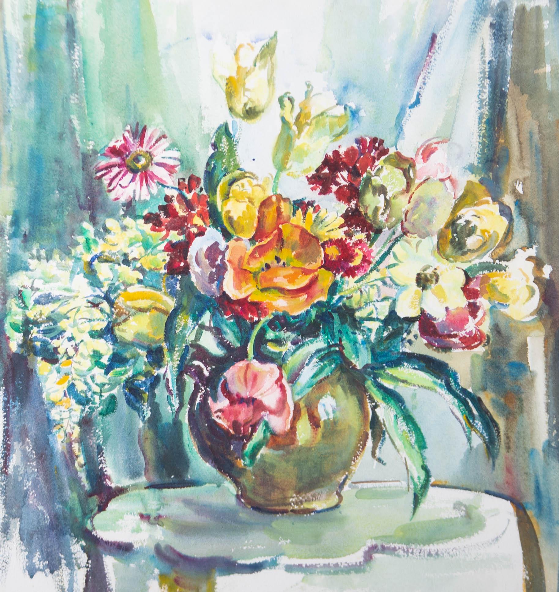 Marcella Smith (1887-1963) - Mid 20th Century Watercolour, Vibrant Summer Blooms 3