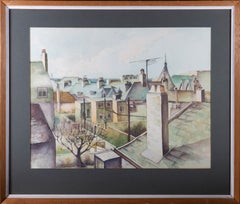 Ruth J. Pilkington ROI - Aquarelle du XXe siècle, vue de Gwen's Flat