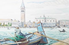Kate Thorpe - Framed 20th Century Watercolour, Venice from the Water