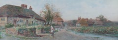 S. Sinclair - Late 19th Century Watercolour, Village Street