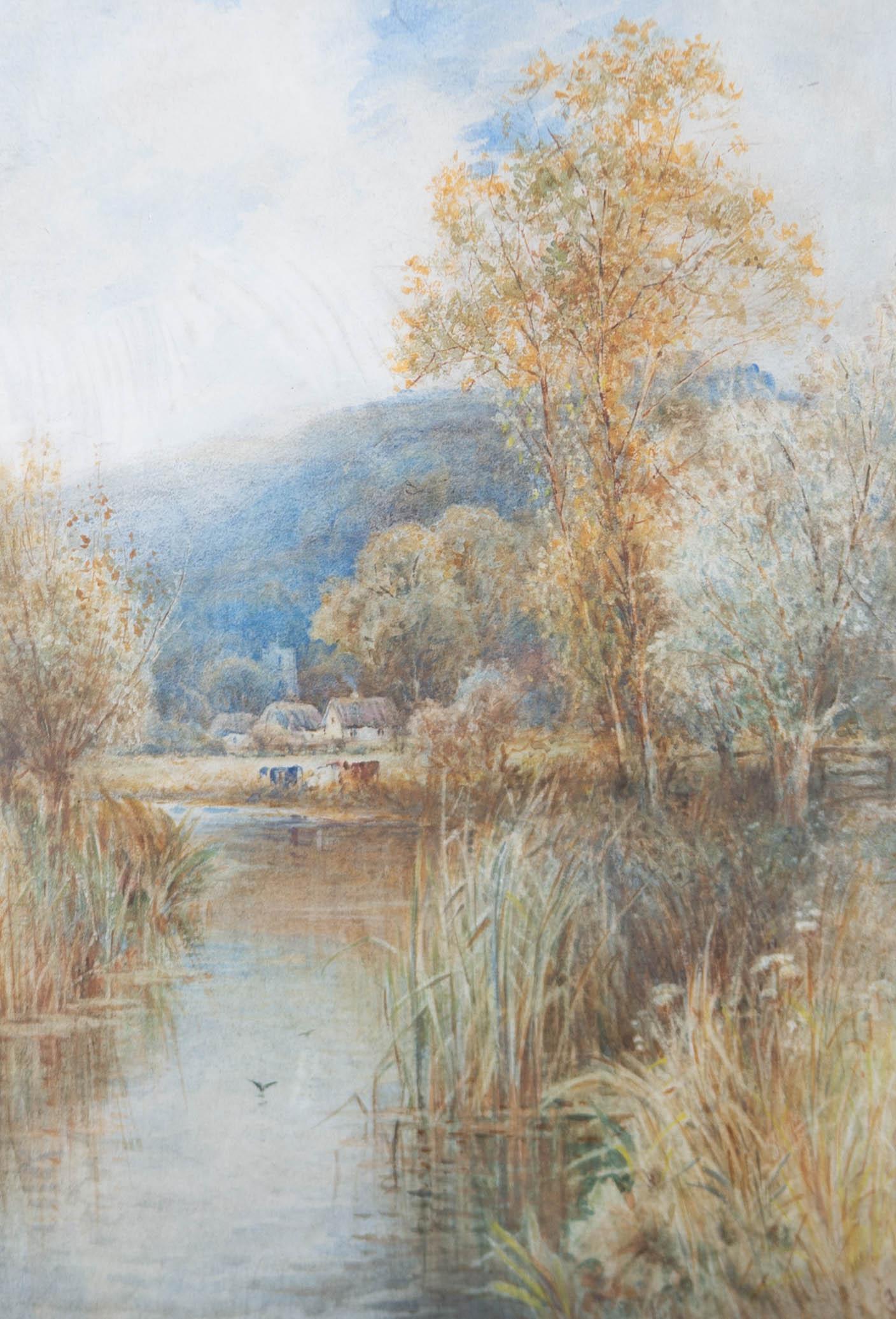 George Vicat Cole RA (1833-1893) - 1869 Watercolour, English Country River 3