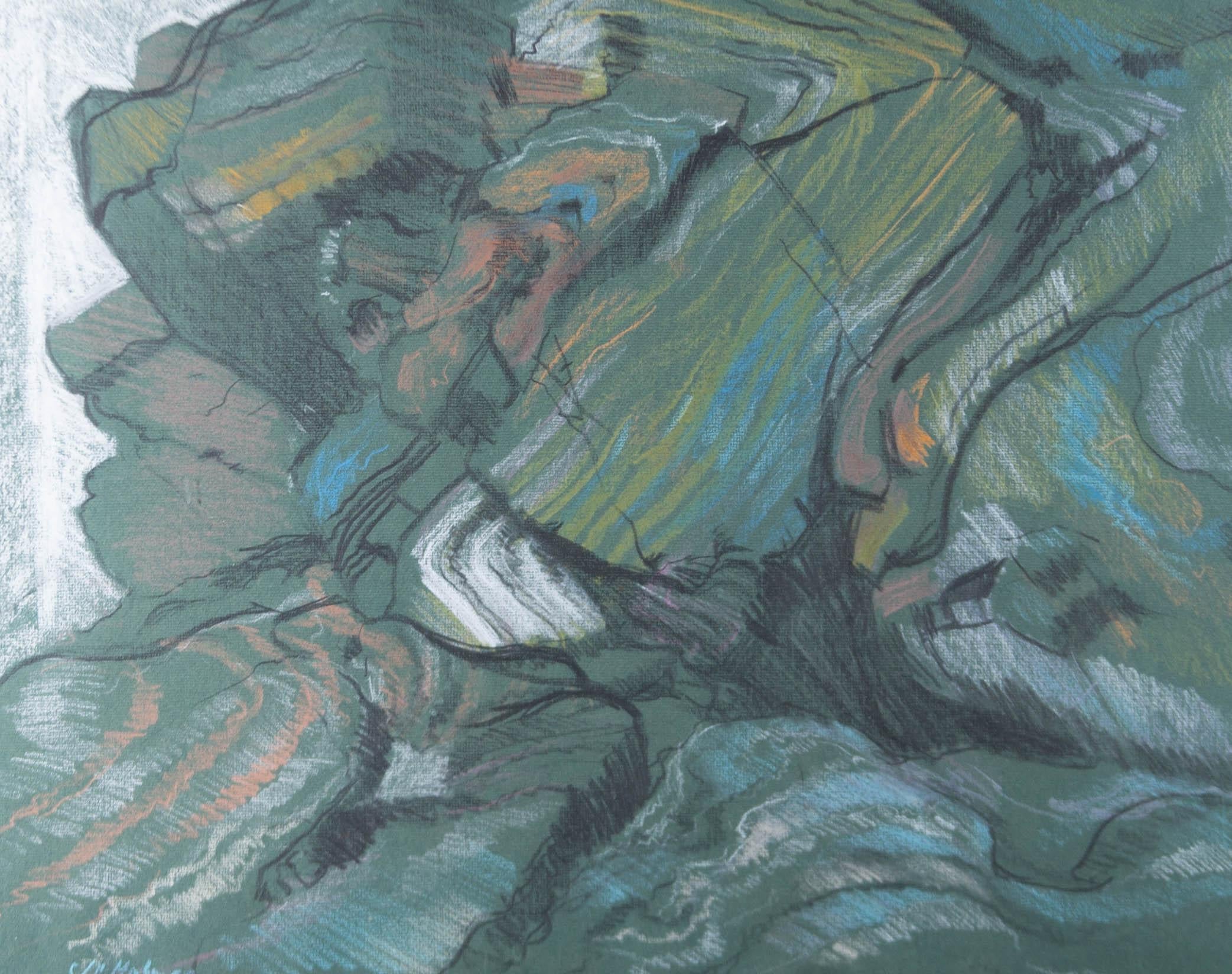 James Edmund Holmes (1926-1984) - 1976 Pastel, Rock Formation 2