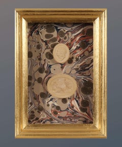 Paoletti Impronte, ‘Mussei Diversi’ Framed Plaster intaglio Seal, Rome c1800.