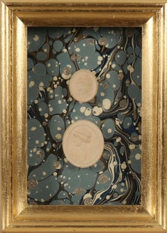 Paoletti Impronte, ‘Mussei Diversi’ Framed Plaster Cameo Seal, Rome c1800