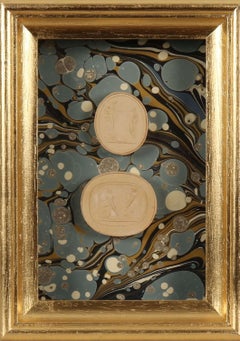 Paoletti Impronte, ‘Mussei Diversi’ Framed Plaster Cameo Seal, Rome c1800