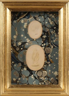 Paoletti Impronte, ‘Mussei Diversi’ Framed Plaster Cameo Seal, Rome c1800