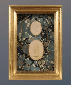 Paoletti Impronte, ‘Mussei Diversi’ Framed Plaster Cameo Seal, Rome c1800