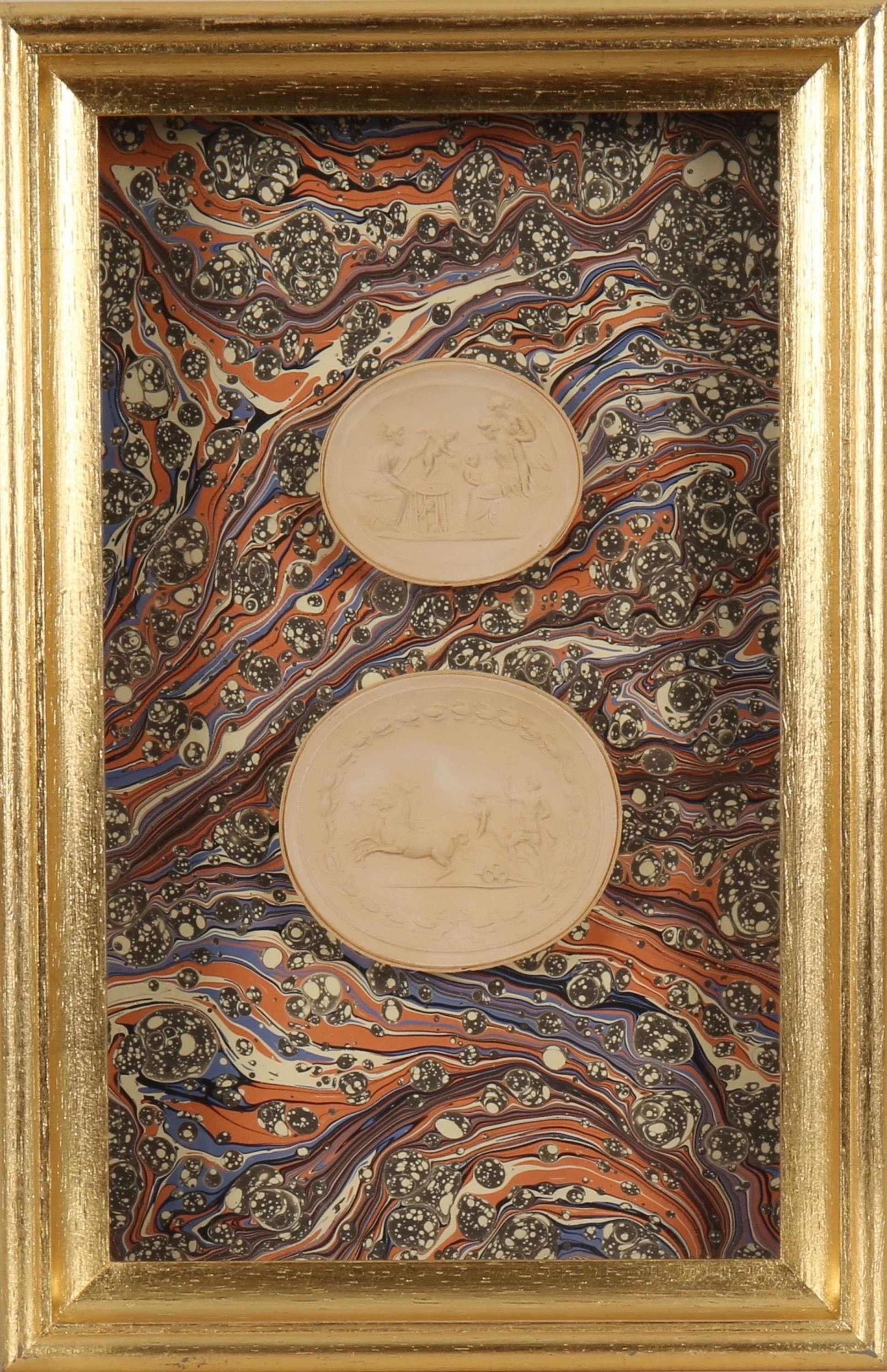 Paoletti Impronte, ‘Mussei Diversi’ Framed Plaster Cameo Seal, Rome c1800 - Art by Bartolomeo Paoletti and Pietro Paoletti