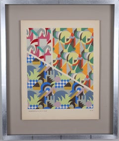 Vintage Maurice-Pillard Verneuil: "Kaleidoscope, Ornements Abstraits", Framed