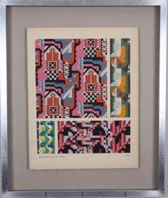 Vintage Maurice-Pillard Verneuil: "Kaleidoscope, Ornements Abstraits", Framed