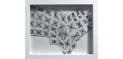 Maelstrom Drawing 2, Black & White Ink on Paper Drawing, Geometric Abstract