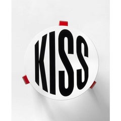 Barbara Kruger, Untitled (KISS), Solid Birch Laminate, 2019