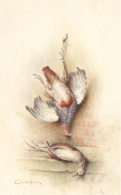 Chabellard - Mid 20th Century Watercolour, Pheasant Still Life