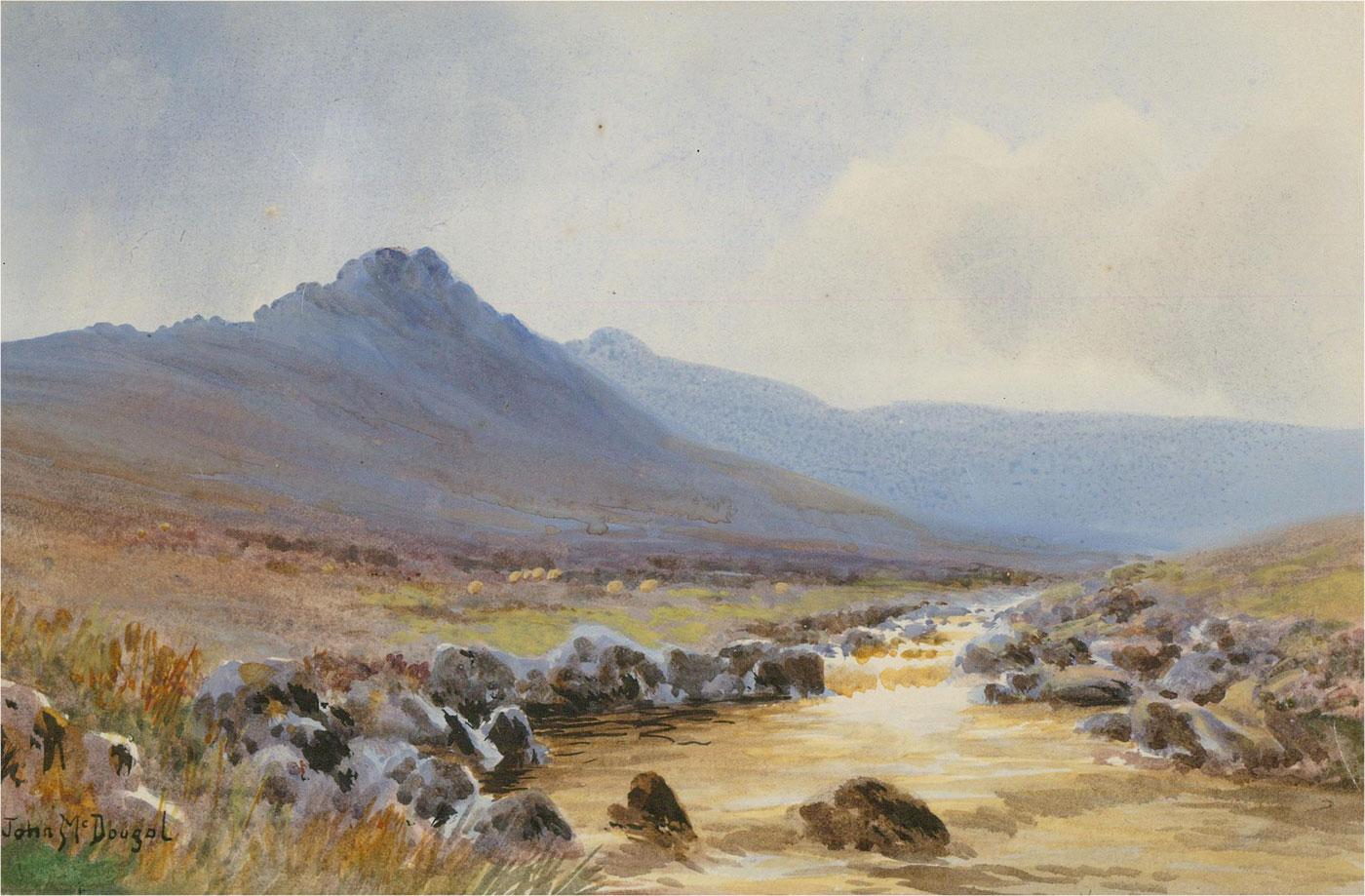 John McDougal (1851-1945) - Early 20th Century Watercolour, Mountain Landscape 2