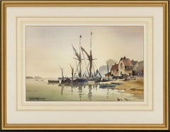 John Snelling FRSA (b.1914) - Mid 20th Century Watercolour, Barges at Pin Mill