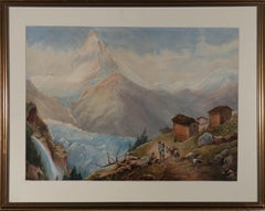 Late 19th Century Watercolour - View of the Matterhorn