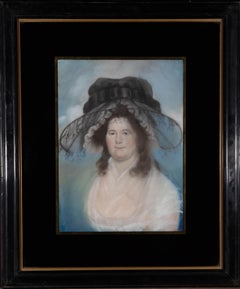 American c.1790 Pastel - Elizabeth Rogers (1751-1810)