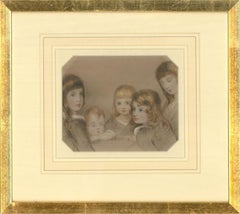 English School Mid 19th Century Watercolour - Brothers And Sisters