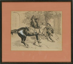 Frederick Henry Townsend (1868â€“1920) - 1903 Pen and Ink Drawing, Surprise Atta