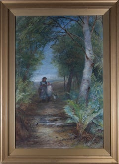 Ellen Vernon (1831-1902) - Late 19th Century Watercolour, Walking in the Woods
