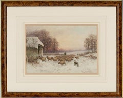 Paul Bertram (1833-1901) - Late 19th Century Watercolour, A Winter's Eve
