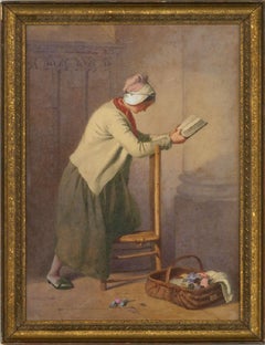 William Lee (1810-1865) - Mid 19th Century Watercolour, Woman at Prayer