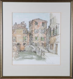 Richard Beer (1928-2017) - 20th Century Watercolour, Venetian Scene