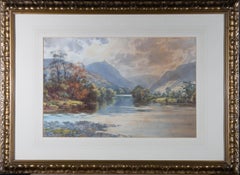 Nesta Warren (fl.1909-1931) - 1931 Watercolour, Welsh Mountain Lake