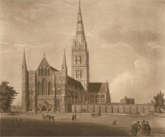 Green and Jukes after Samuel Grimm - 1779 Engraving, Salisbury Cathedral